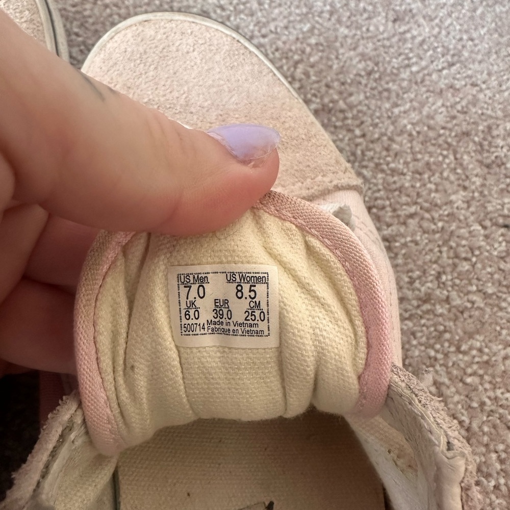 Vans Women's Soft Pink Shoes - Picture 2 of 4